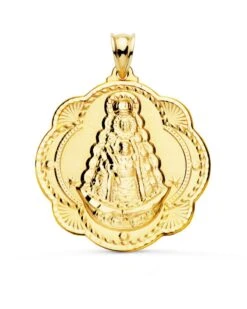 Medalla Virgen Del Rocio Oro 18k PM-P3043-340