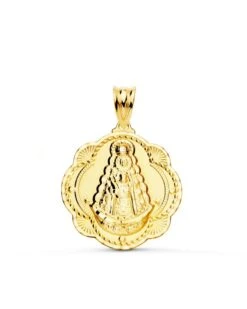 Medalla Virgen Del Rocio Oro 18k PM-P3043-325