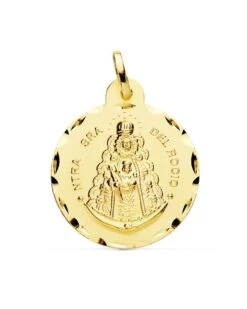 Medalla Virgen Del Rocio Oro 18k PM-P3048-324
