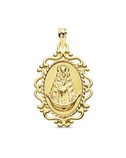 Medalla Virgen Del Rocio Oro 18k PM-P3045-830