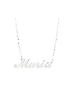 Nombre En Plata Con Cadena