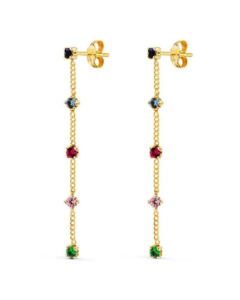 Pendientes De Oro 18 Kilates PM-21332 3 Pendientes De Oro 18 Kilates PM-21332