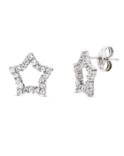 Pendientes De Oro Blanco De 18 Kilates PM-11358