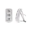 Pendientes De Oro Blanco De 18 Kilates PM-10897 -FALOMIR Tienda de ventas pendientes de oro 18k 8