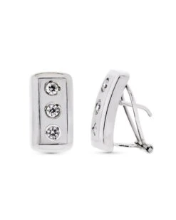 Pendientes De Oro Blanco De 18 Kilates PM-10897