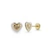 Pendientes De Oro 18k Corazón PM-18563