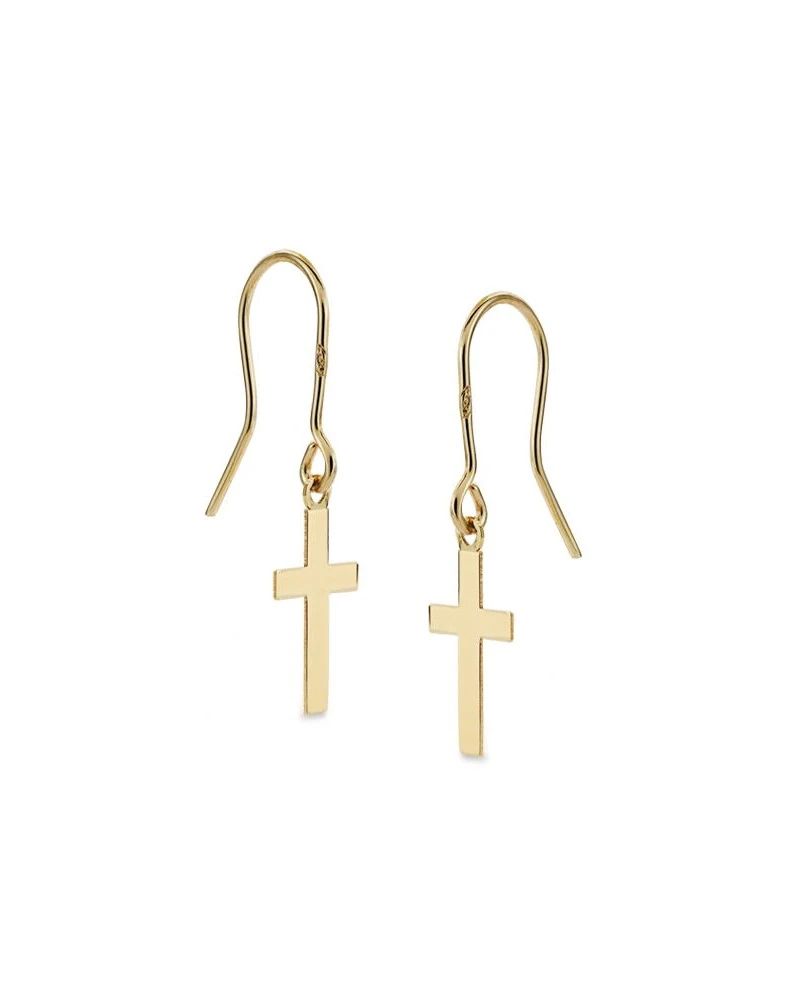 Pendientes De Oro 18k Cruz PM-18638 3 Pendientes De Oro 18k Cruz PM-18638