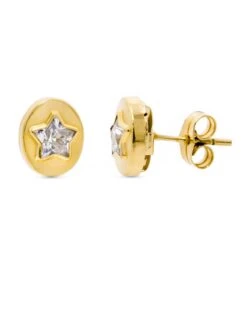 Pendientes De Oro 18k Estrella PM-15093