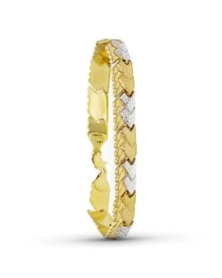 Pulsera De Oro Blanco Y Amarillo De 18 Kilates PM-12000608