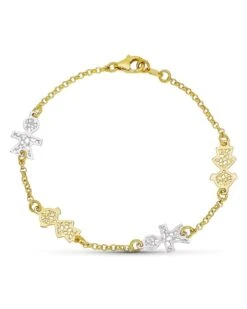 Pulsera De Oro Blanco Y Amarillo De 18 Kilates PM-13000172