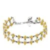 Pulsera De Oro Blanco Y Amarillo De 18 Kilates PM-19000060