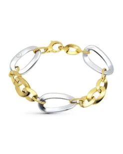 Pulsera De Oro Blanco Y Amarillo De 18 Kilates PM-19000168