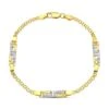 Pulsera De Oro Blanco Y Amarillo De 18 Kilates PM-20099-4 -FALOMIR Tienda de ventas pulsera de oro blanco y amarillo de 18 kilates pm 20099 4