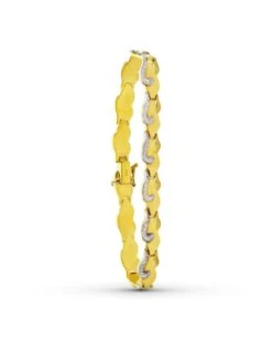 Pulsera De Oro Blanco Y Amarillo De 18 Kilates PM-23000066