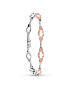 Pulsera De Oro Blanco Y Amarillo De 18 Kilates PM-9000020