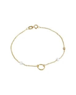 PULSERA ORO Y PERLAS