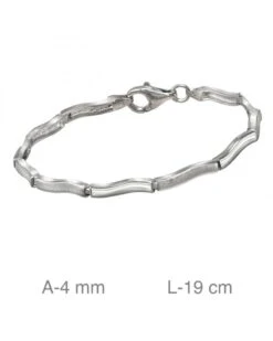 PULSERA PLATA MATIZADA