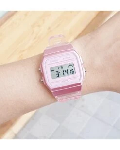 RELOJ CASIO VINTAGE ROSA TRANSPARENTE F-91WS-4EF -FALOMIR Tienda de ventas reloj casio vintage 20