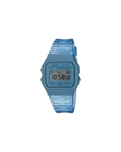 RELOJ CASIO VINTAGE AZUL TRANSPARENTE F-91WS-2EF