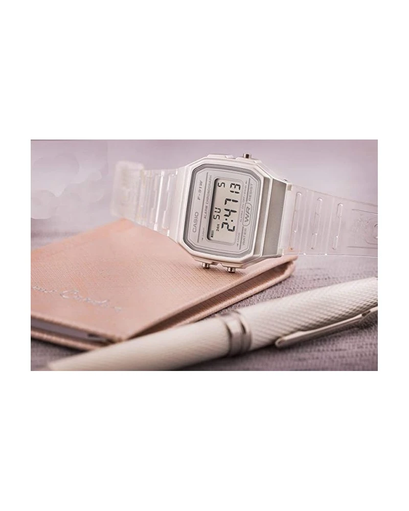 RELOJ CASIO VINTAGE BLANCO TRANSPARENTE F-91WS-7EF 5 RELOJ CASIO VINTAGE BLANCO TRANSPARENTE F-91WS-7EF - Imagen 3