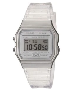 RELOJ CASIO VINTAGE BLANCO TRANSPARENTE F-91WS-7EF