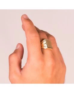 Sello De Oro Amarillo De 18k PM-19237 -FALOMIR Tienda de ventas sello de oro amarillo de 18k 91