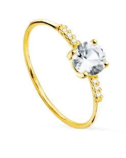 Solitario De Comunión Oro 18k PM-19575-OATB