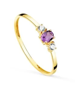 Sortija De Oro Amarillo De 18k PM-19568-AT