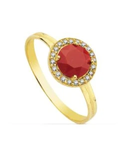 Sortija De Oro Amarillo De 18k PM-20719-2-RO