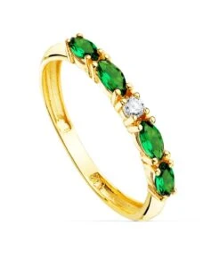 Sortija De Oro Amarillo De 18k PM-19537-VE