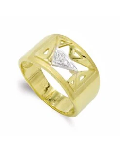 Sortija De Oro Blanco De 18k PM-20073-2