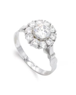 Sortija De Oro Blanco De 18k PM-3927-2OB