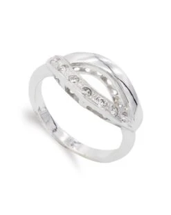 Sortija De Oro Blanco De 18k PM-20256-2