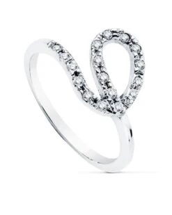 Sortija De Oro Blanco De 18k PM-20240-2