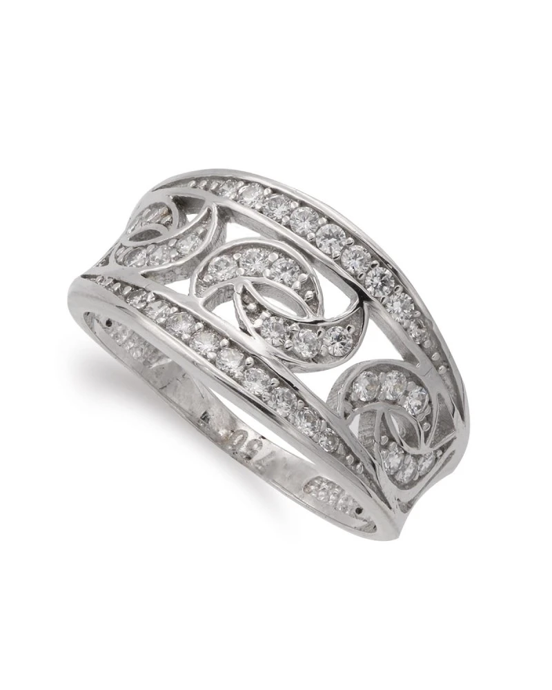 Sortija De Oro Blanco De 18k PM-14770 3 Sortija De Oro Blanco De 18k PM-14770