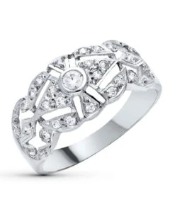 Sortija De Oro Blanco De 18k PM-20526-2