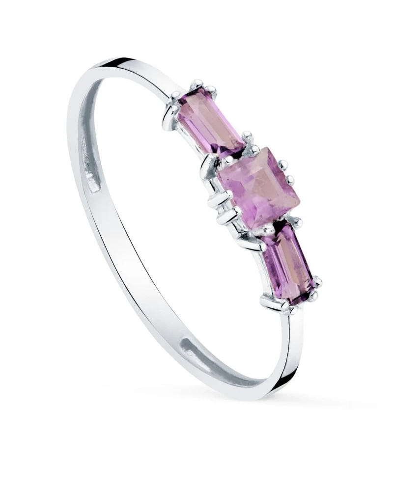 Sortija De Oro Blanco De 18k PM-19573-OBAT 3 Sortija De Oro Blanco De 18k PM-19573-OBAT