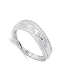 Sortija De Oro Blanco De 18k PM-19056