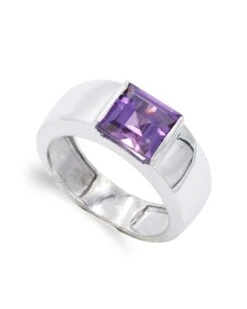 Sortija De Oro Blanco De 18k PM-3774-2OBAT