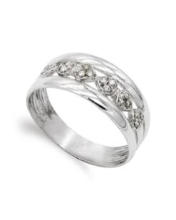 Sortija De Oro Blanco De 18k PM-12073