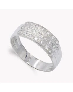 Sortija De Oro Blanco De 18k PM-12093