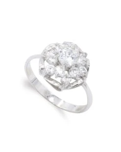 Sortija De Oro Blanco De 18k Y DiamantesPM-7206-2