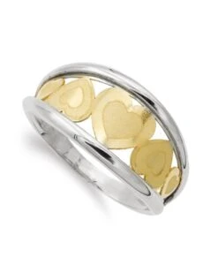Sortija De Oro Blanco Y Amarillo De 18k PM-14457