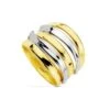 Sortija De Oro Blanco Y Amarillo De 18k PM-14425