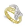 Sortija De Oro Blanco Y Amarillo De 18k PM-7624-2 -FALOMIR Tienda de ventas sortija de oro blanco y amarillo de 18k pm 14719