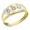 Sortija De Oro Blanco Y Amarillo De 18k PM-14701 -FALOMIR Tienda de ventas sortija de oro blanco y amarillo de 18k pm 19647