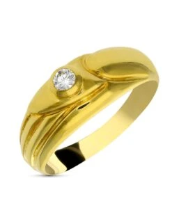Sortija De Oro Blanco Y Amarillo De 18k PM-1294