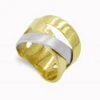 Sortija De Oro Blanco Y Amarillo De 18k PM-14531